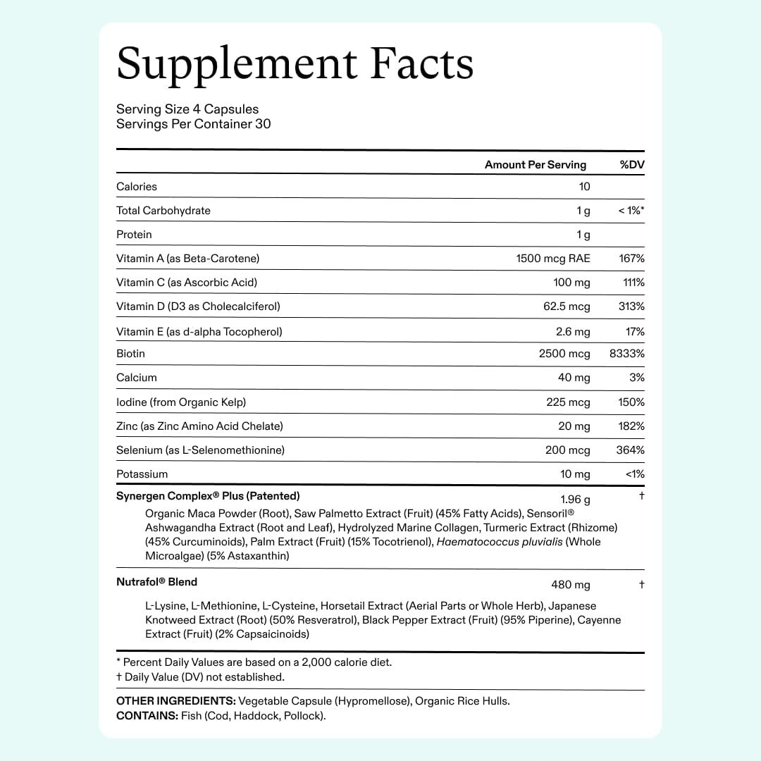 Women's Balance Hair Growth Supplements, Ages 45 and Up, Clinically Proven