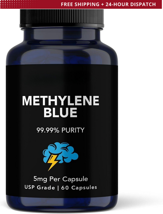 Methylene Blue Capsules 5mg - USP Grade, 99.99% Purity, 60 Capsules