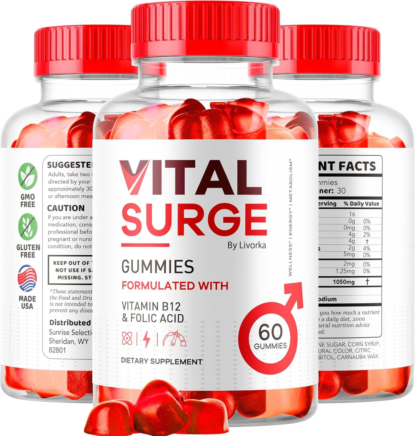 (2 Pack) Vital Surge MAX Gummies – Daily Health & Performance Support