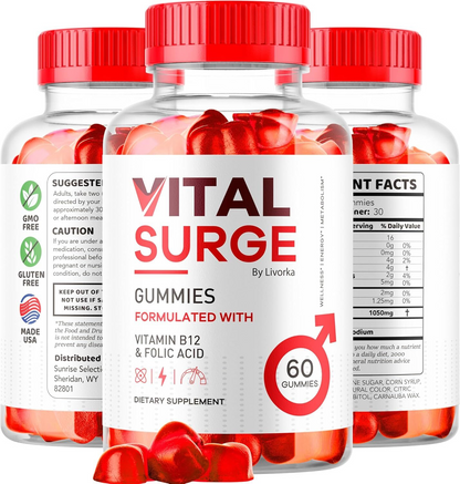 (2 Pack) Vital Surge MAX Gummies – Daily Health & Performance Support